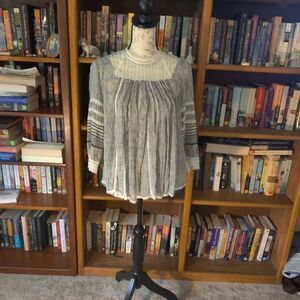 Anthropologie Floreat lace and chiffon top size xs.